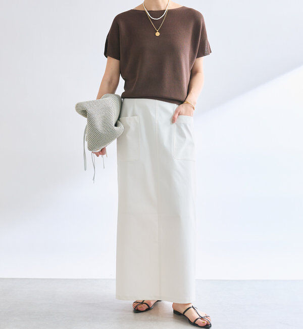  「【女性らしく着れる】スリットフレンチニット」|ニット・セーター|