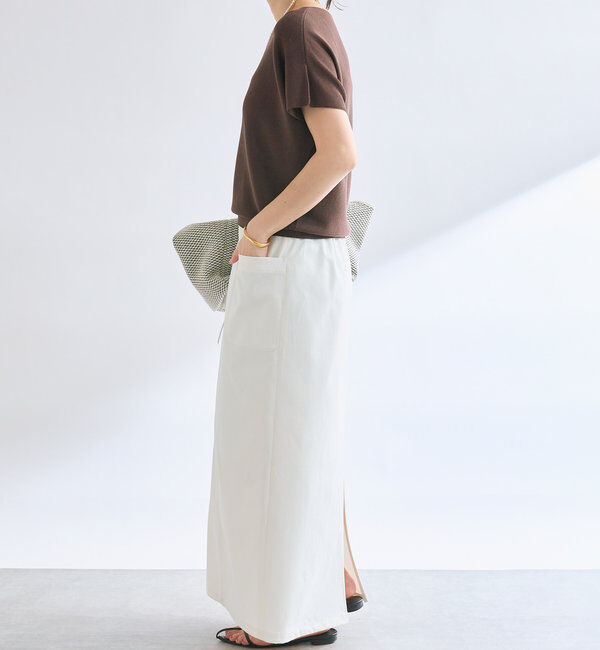  「【女性らしく着れる】スリットフレンチニット」|ニット・セーター|