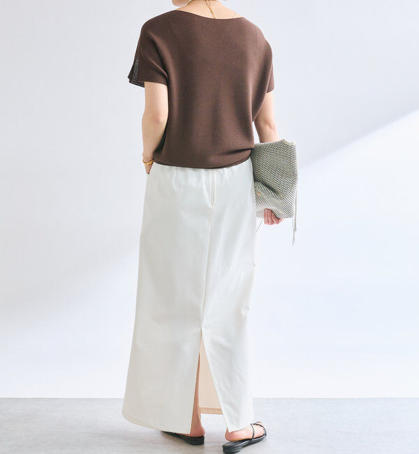  「【女性らしく着れる】スリットフレンチニット」|ニット・セーター|