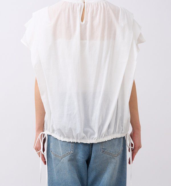  「【二の腕カバー】タックスリーブドロストブラウス」|シャツ・ブラウス|