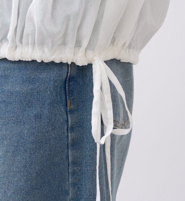  「【二の腕カバー】タックスリーブドロストブラウス」|シャツ・ブラウス|