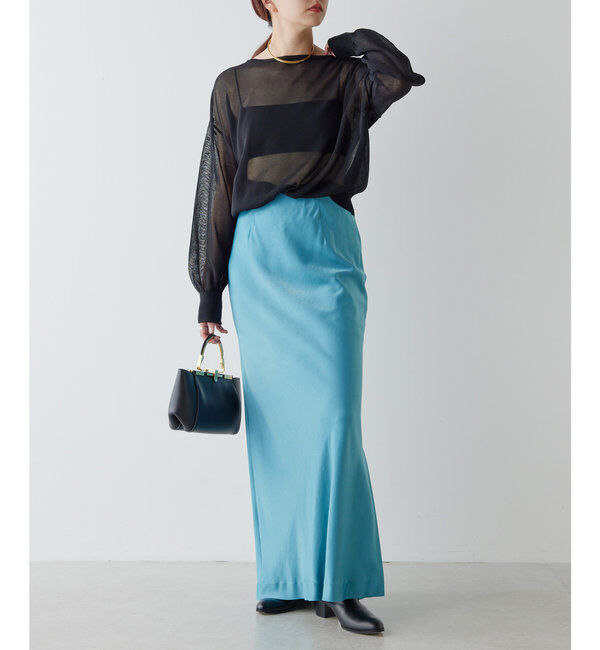  「サテンスリットスカート」|スカート|