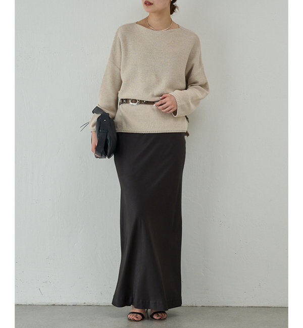  「サテンスリットスカート」|スカート|