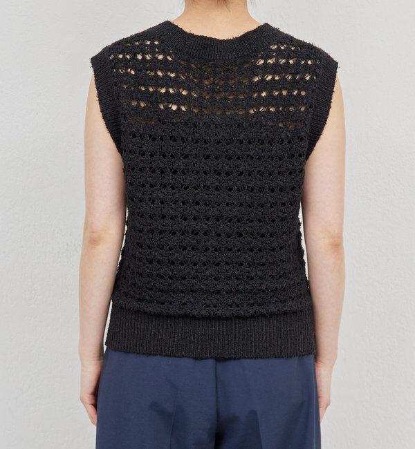  「透かし編みニットベスト」|ニット・セーター|