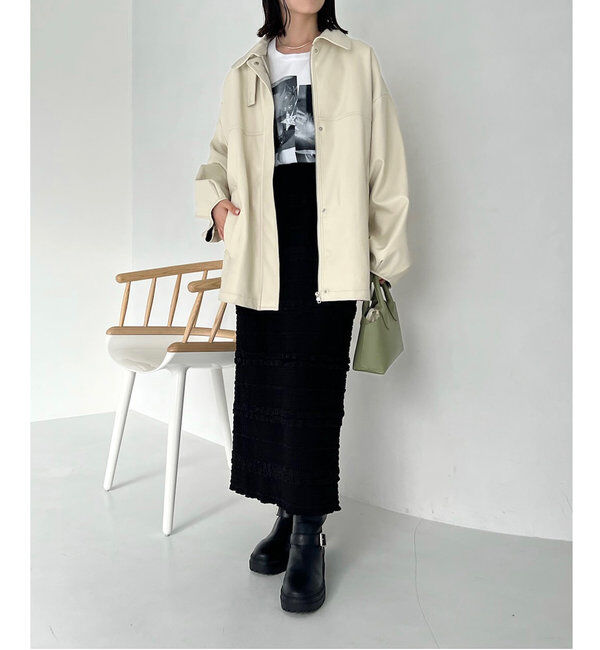  「【3色展開】フェイクレザージャケット」|その他|