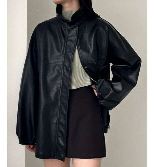  「【3色展開】フェイクレザージャケット」|その他|