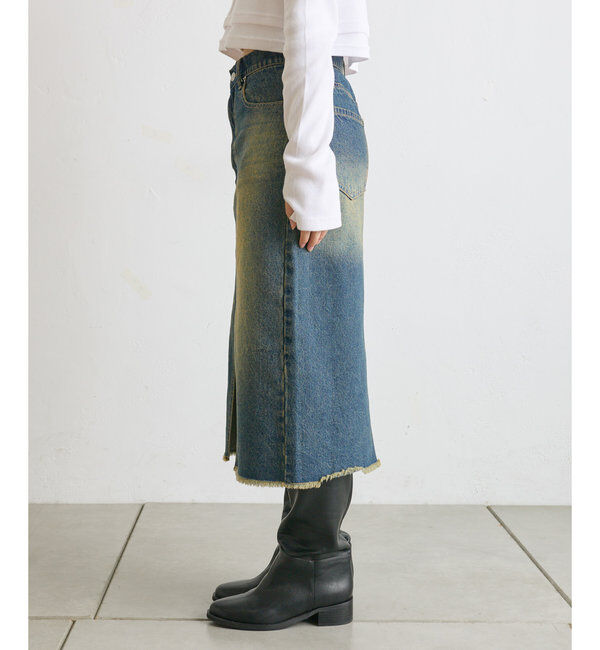 「[mline]ミディ丈デニムスカート」|スカート|
