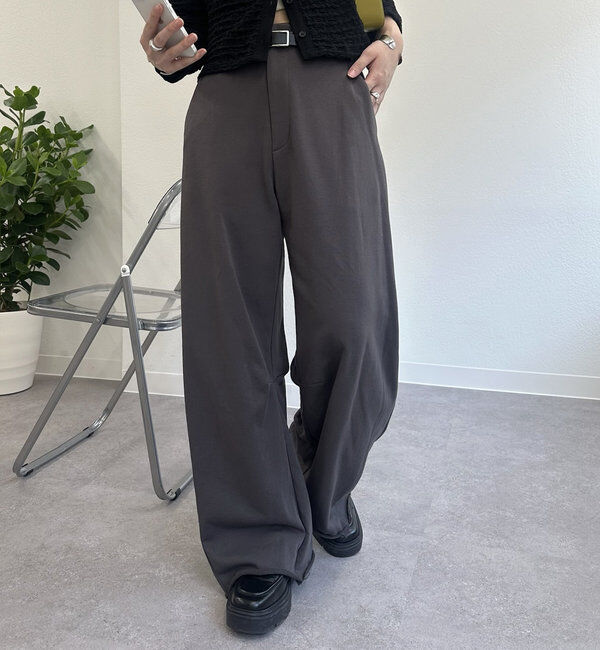  「カーブスウェットパンツ」|チノ|チャコールグレー