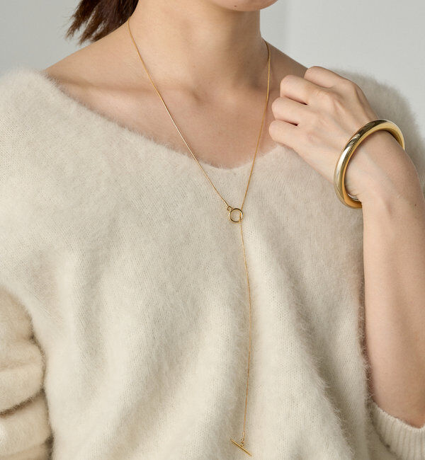  「《金属アレルギー対応/ステンレス》【GALENA/ガレナ】スライドネックレス」|リング|