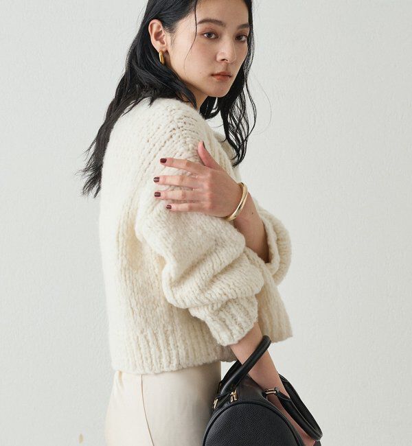  「【20周年限定】イタリアヤーン手編みニットカーデ」|ニット・セーター|