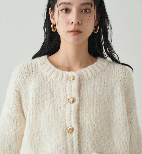  「【20周年限定】イタリアヤーン手編みニットカーデ」|ニット・セーター|
