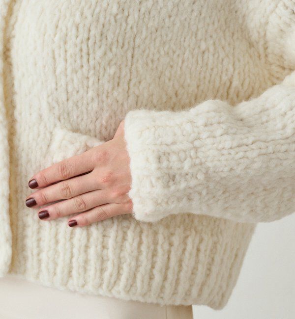  「【20周年限定】イタリアヤーン手編みニットカーデ」|ニット・セーター|