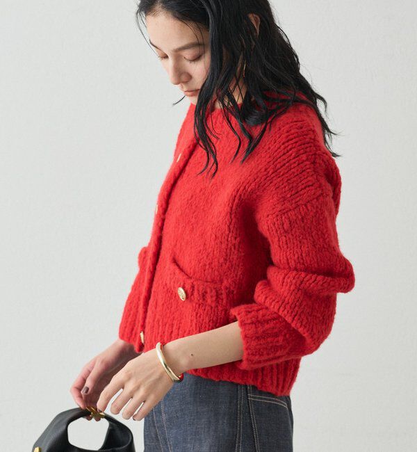  「【20周年限定】イタリアヤーン手編みニットカーデ」|ニット・セーター|