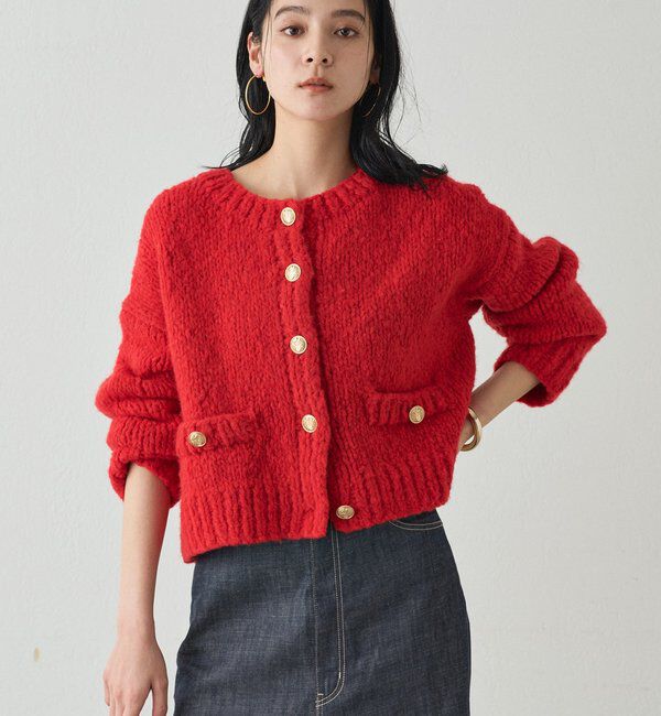  「【20周年限定】イタリアヤーン手編みニットカーデ」|ニット・セーター|