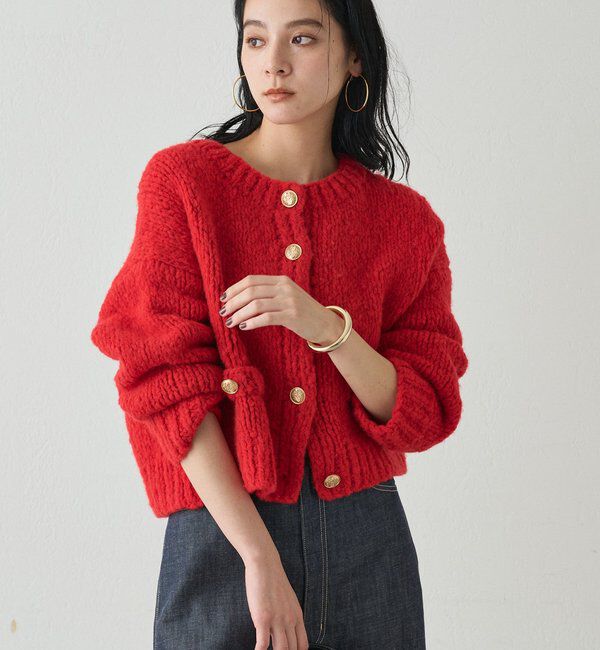  「【20周年限定】イタリアヤーン手編みニットカーデ」|ニット・セーター|