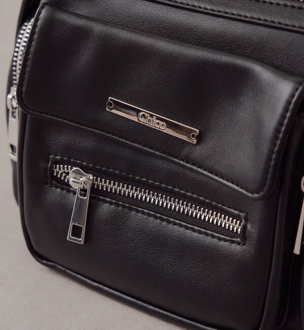  「【4色展開/500mlペットボトル収納可】ポケットデザインショルダーバッグ」|ショルダー・メッセンジャー|