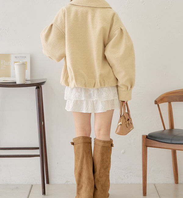  「スタンドツイードジップブルゾン」|ブルゾン・スタジャン|