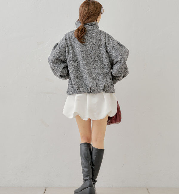  「スタンドツイードジップブルゾン」|ブルゾン・スタジャン|