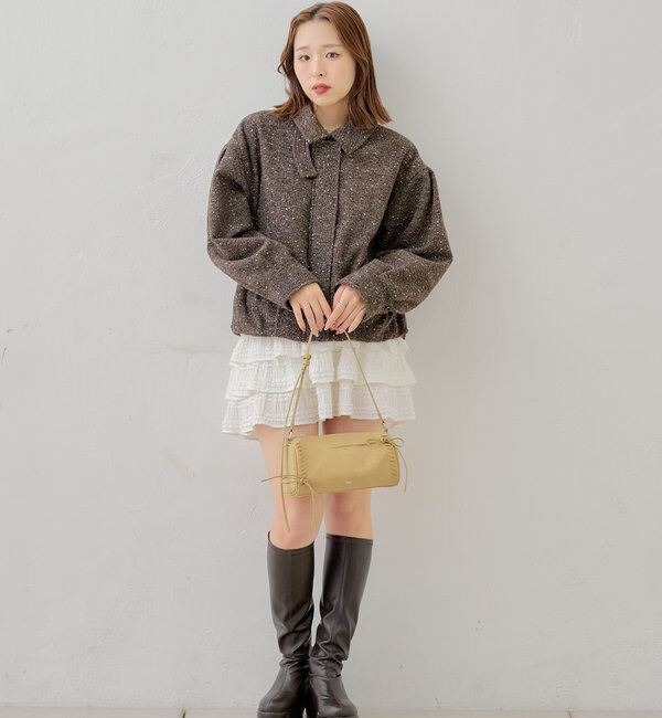  「スタンドツイードジップブルゾン」|ブルゾン・スタジャン|