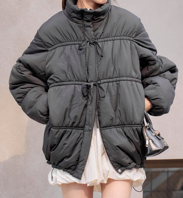  「リボンギャザー中綿ブルゾン」|その他|