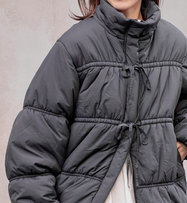  「リボンギャザー中綿ブルゾン」|その他|