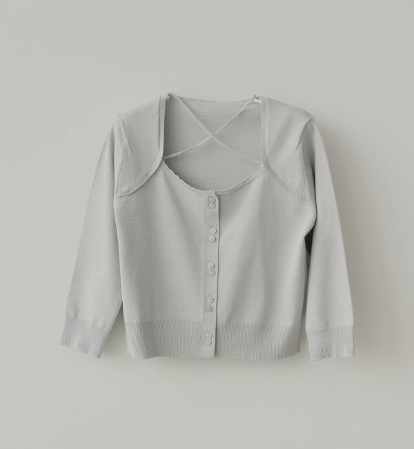  「アメスリレイヤードボレロデザインカーディガン」|カーディガン|ブルーその他1