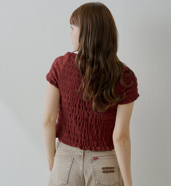  「【6色展開】フロントリボンボレロデザインT」|Tシャツ・カットソー|