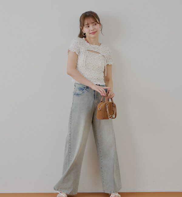  「【6色展開】フロントリボンボレロデザインT」|Tシャツ・カットソー|