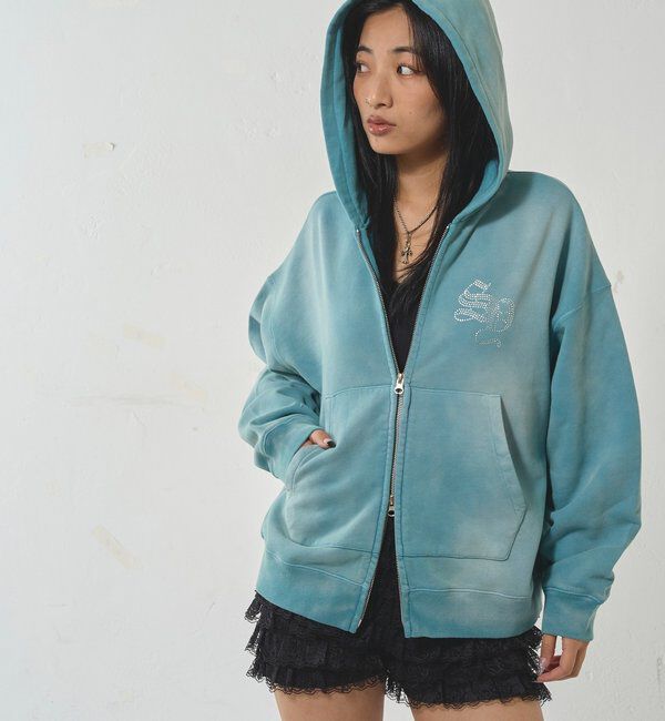  「【SLOPPY/スロッピー】ラインストーンジップパーカー」|パーカー|