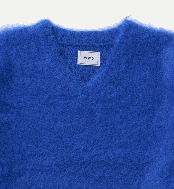  「【WEB限定】モヘアライクVニット」|ニット・セーター|