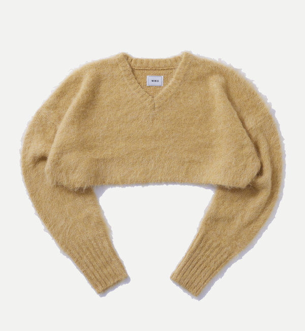  「【WEB限定】モヘアライクVニット」|ニット・セーター|