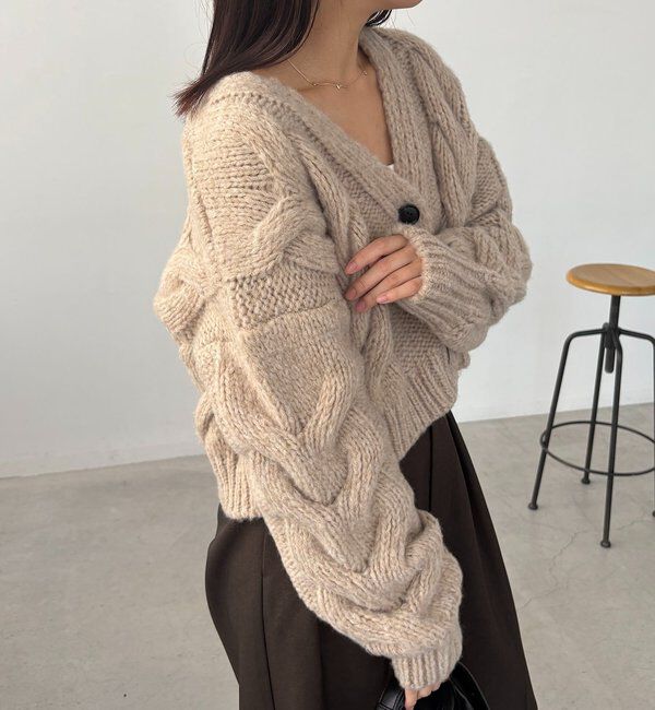  「BIGケーブルカーディガン」|カーディガン|
