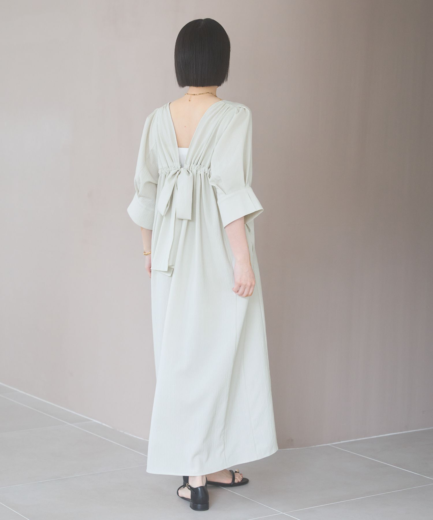 A part by 「シャーリングリボンワンピース」|ワンピース|