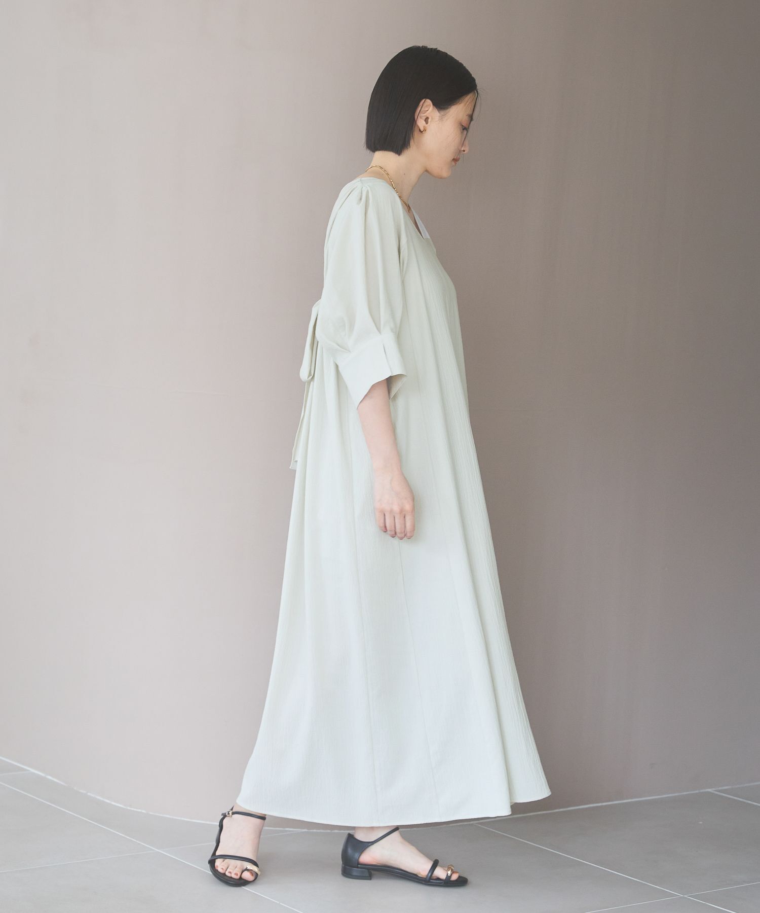 A part by 「シャーリングリボンワンピース」|ワンピース|