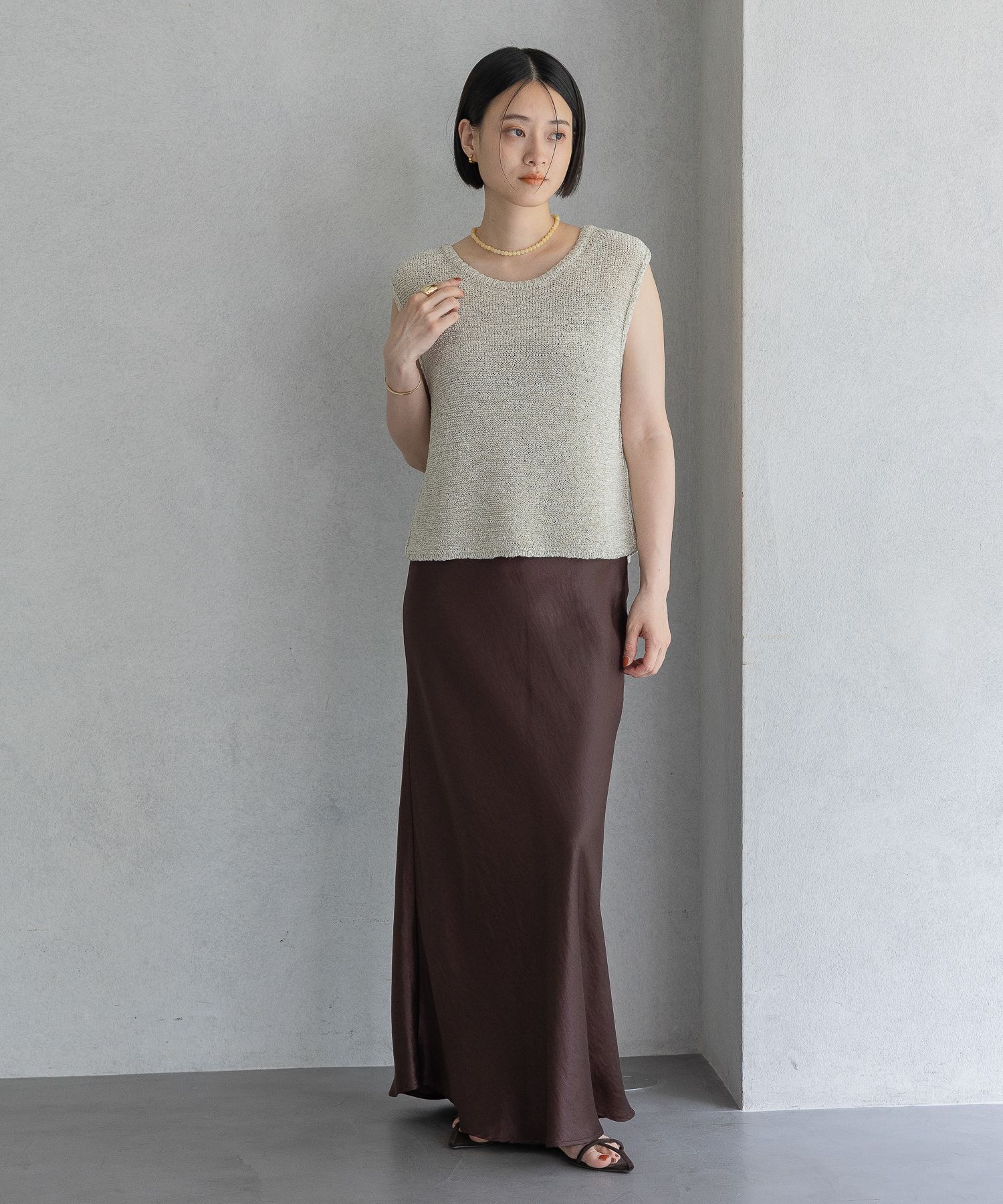 A part by 「アセテープニットノースリーブ」|ニット・セーター|