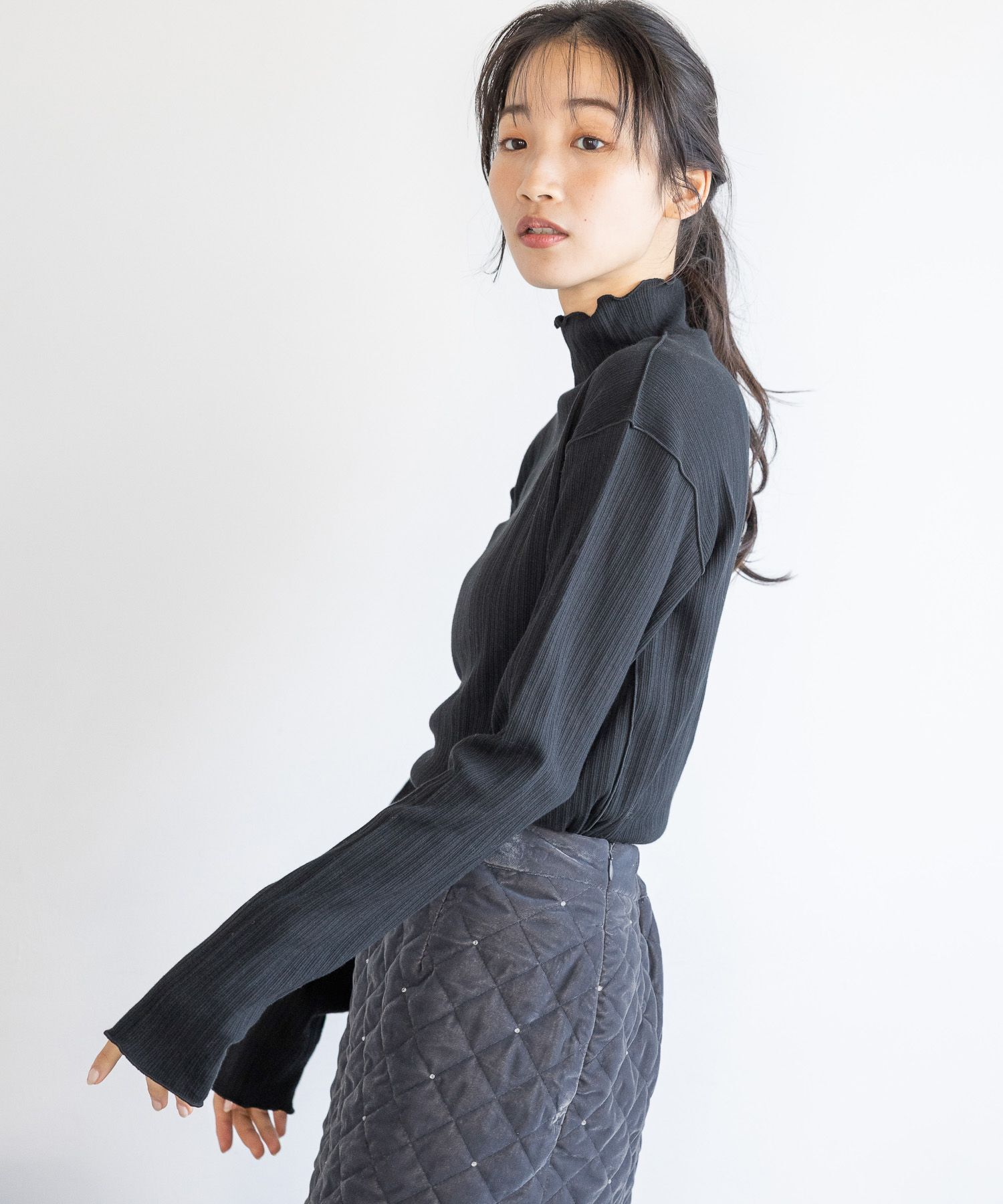 LOWRYS FARM「リブメロータートル」|Tシャツ・カットソー|