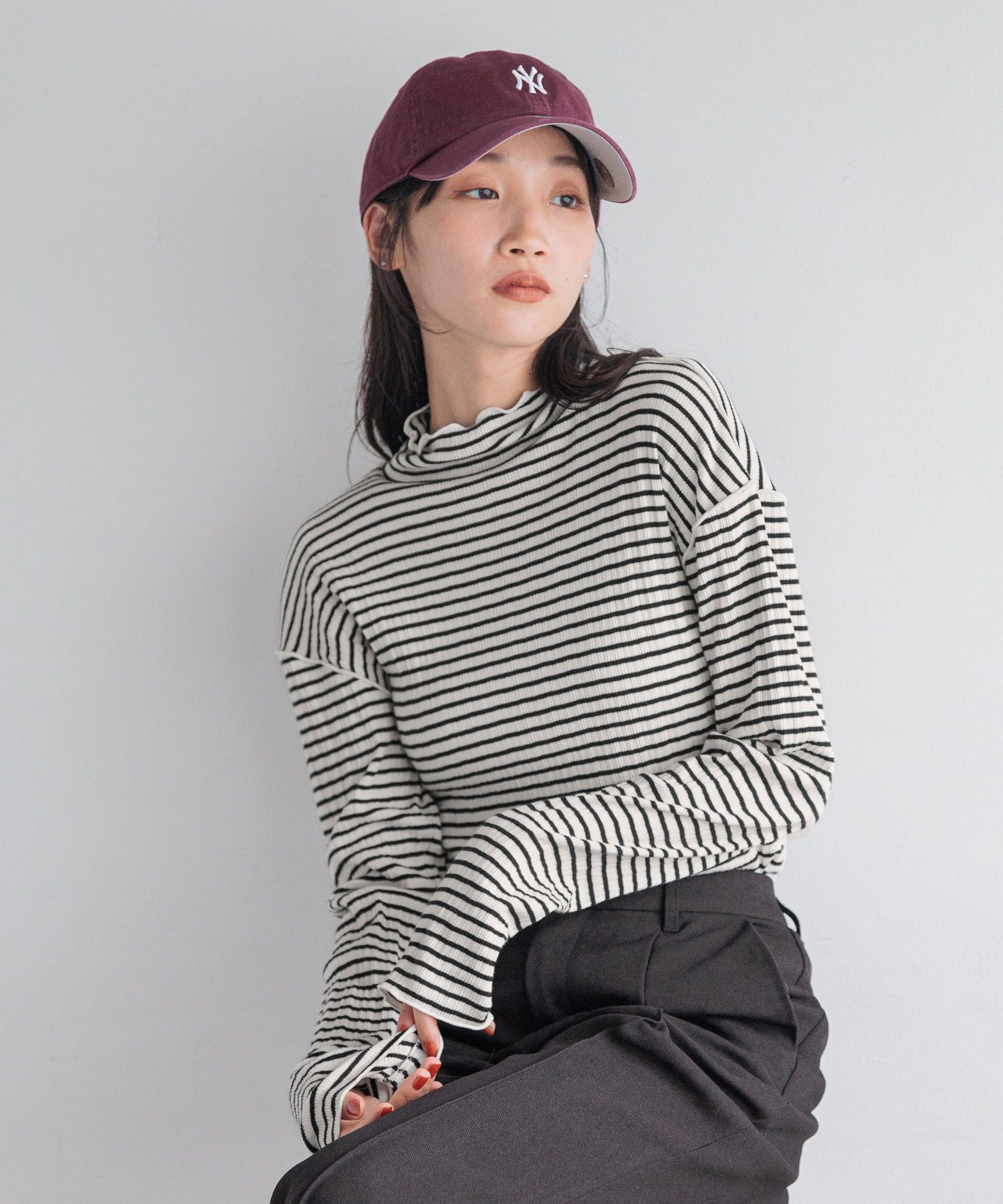 LOWRYS FARM「リブメロータートル」|Tシャツ・カットソー|