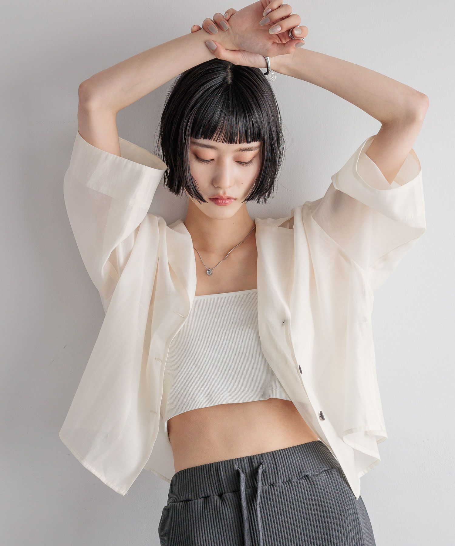 LOWRYS FARM「シアーカイキンショートＳＳ」|シャツ・ブラウス|