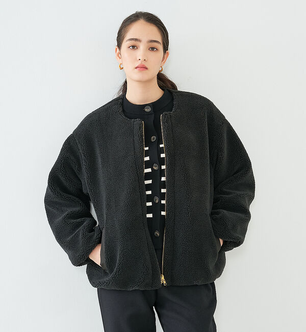 collex「【一部WEB限定カラー】タフタ&times;ボア リバーシブル中綿ブルゾン」|ブルゾン・スタジャン|