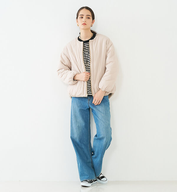 collex「【一部WEB限定カラー】タフタ&times;ボア リバーシブル中綿ブルゾン」|ブルゾン・スタジャン|