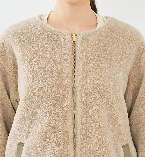 collex「【一部WEB限定カラー】タフタ&times;ボア リバーシブル中綿ブルゾン」|ブルゾン・スタジャン|