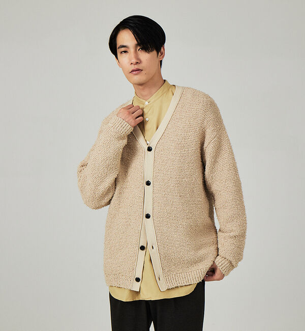 ABAHOUSE「【ツイスティッドニット】オーバーサイズ カーディガン」|カーディガン|アイボリー