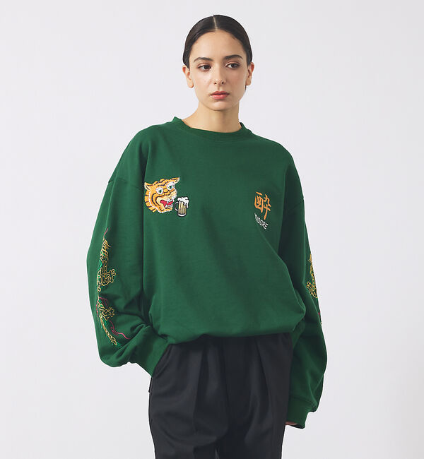 ABAHOUSE「【YOIDORE/ヨイドレ】酒愛好家スーベニア刺繍スウェット/秋冬/ユニセックス」|Tシャツ・カットソー|グリーン系その他2
