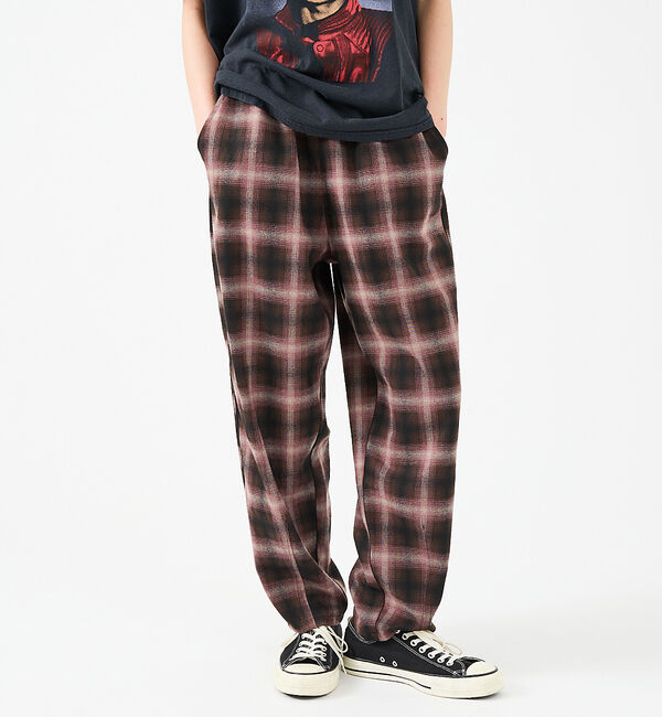 ABAHOUSE「【Revo.レボ】ルーズフィットオンブレーチェックイージーパンツ /グランジ/ユ」|その他|パープル