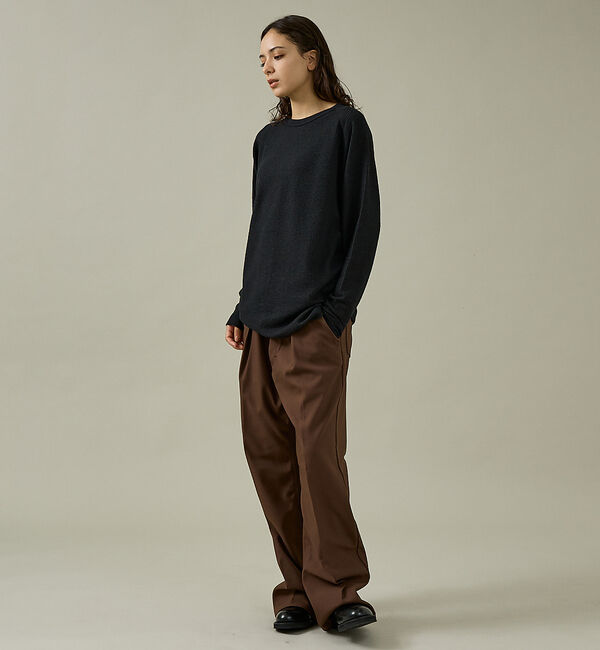 ABAHOUSE「【JEMORGAN/ジェーイーモーガン】CVCワッフル ラグラン裾ラウンドL S」|Tシャツ・カットソー|