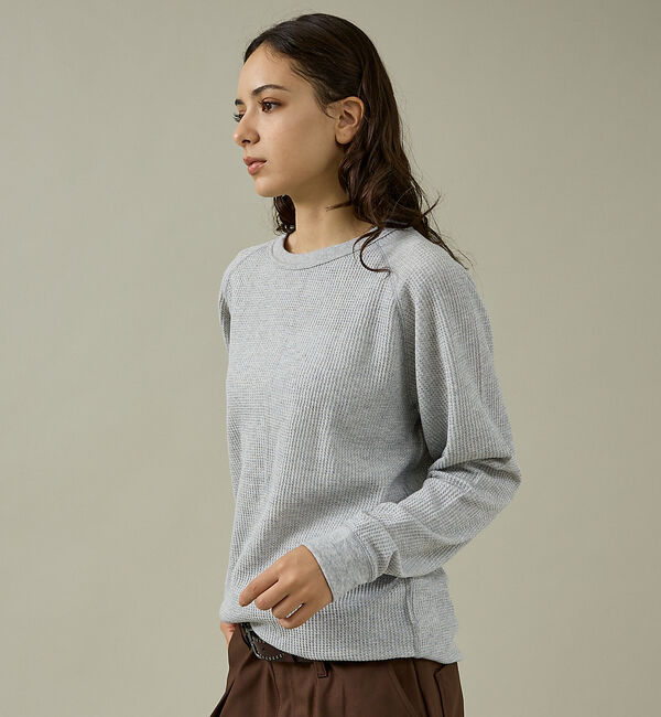 ABAHOUSE「【JEMORGAN/ジェーイーモーガン】CVCワッフル ラグラン裾ラウンドL S」|Tシャツ・カットソー|