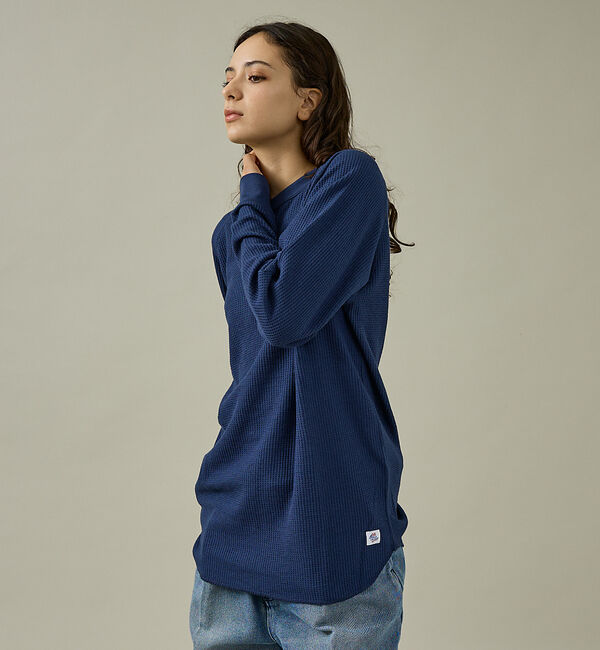 ABAHOUSE「【JEMORGAN/ジェーイーモーガン】CVCワッフル ラグラン裾ラウンドL S」|Tシャツ・カットソー|