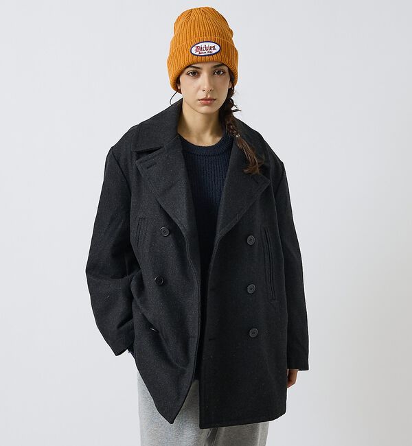 ABAHOUSE「【LUCEBER/ルースバー】WOOL P-COAT/ウールピーコート/ミリタリ」|ピーコート|チャコールグレー
