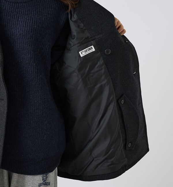 ABAHOUSE「【LUCEBER/ルースバー】WOOL P-COAT/ウールピーコート/ミリタリ」|ピーコート|