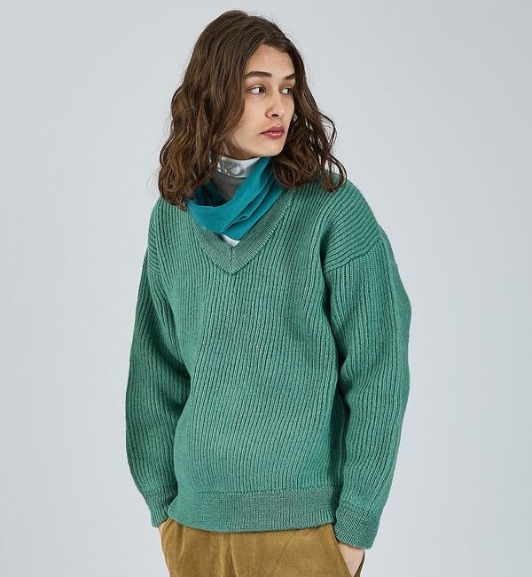 ABAHOUSE「【LUCEBER/ルースバー】MID G KNIT V NECK SWEATER」|ニット・セーター|